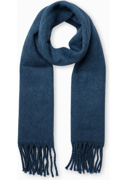 Kadın Lacivert Püsküllü Soft Dokulu Klasik Şal fiyatları