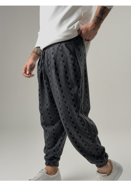 Desenli Erkek Pileli Yarım Şalvar COC2574