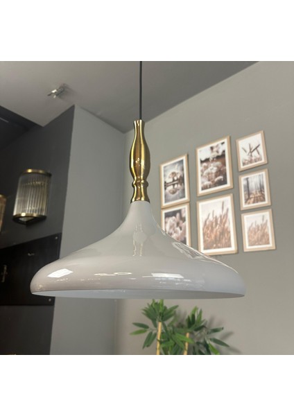 Champion Gri Eskitme Simya Başlık Tekli Avize Sarkıt Salon Mutfak Butik Lamba Aydınlatma Avizeler