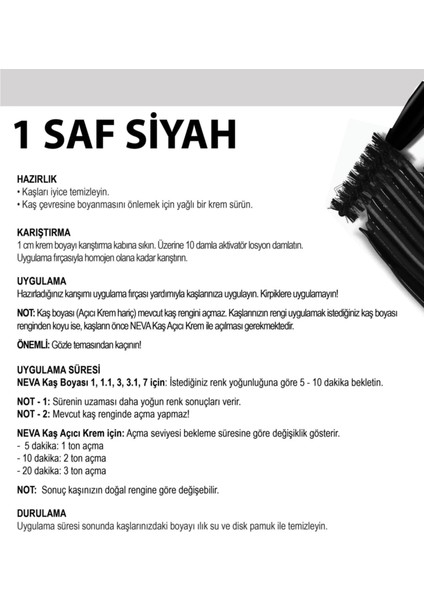 Neva Kaş Boyası No:1 Saf Siyah modelleri