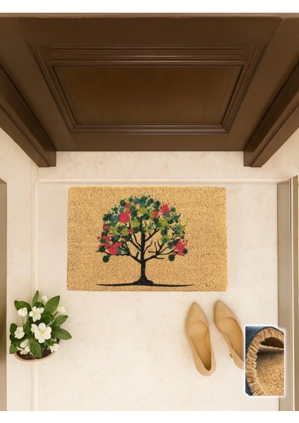 Albero 40X60 cm Coco Kapı Önü Paspası Ağaç