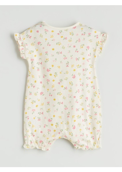 Yeni Sezon Bisiklet Yaka Çiçekli Kız Bebek Tulum 2'li indirimleri