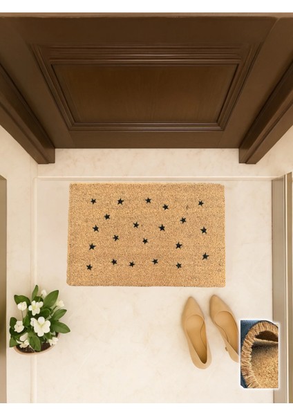 Stelle 40X60 cm Coco Kapı Önü Paspası Yıldız