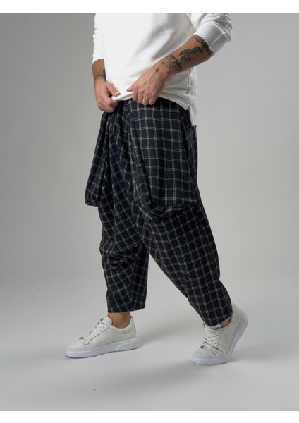 Erkek Ince Ekose Avangard Şalvar COC2572 modelleri