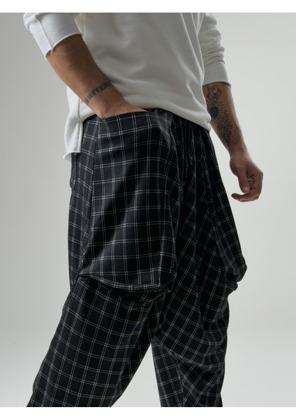 Erkek Ince Ekose Avangard Şalvar COC2572 fırsatları