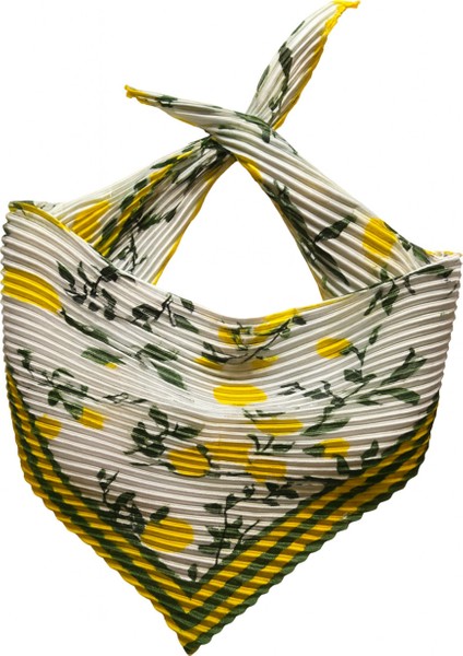 Limon Desenli Piliseli Kadın Fular