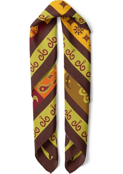 Kahverengi Etnik Desenli Fular fiyatları