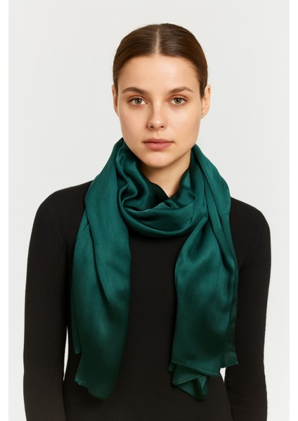 Zümrüt Yeşili Şal - Parlak Dokulu Şık Şal