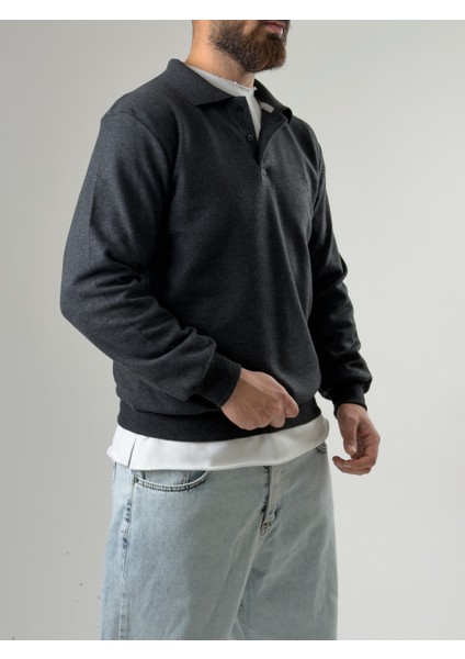 Erkek Polo Yaka Antrasit Triko COC2602 modelleri