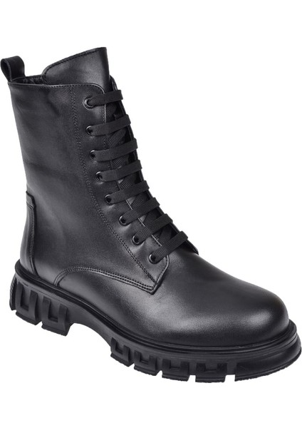 Hakiki Deri Postal Kadın Bot KMP-334704 Siyah