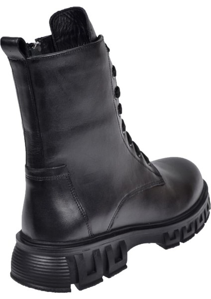 Hakiki Deri Postal Kadın Bot KMP-334704 Siyah fırsatları