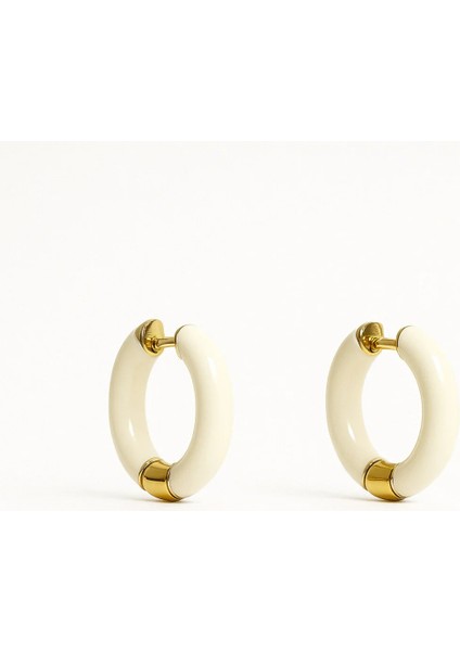 Çift Renkli Çelik Kemik Küpe