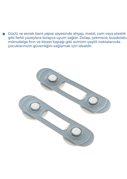 Mini Çok Amaçlı Kilit 2 Adet Gri fiyatları