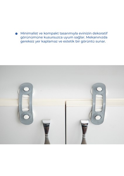 Mini Çok Amaçlı Kilit 2 Adet Gri modelleri
