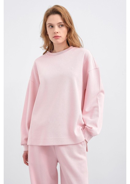 Pembe Kadın Oversize Pike Dokulu Bol Paça Alt-Üst Takım indirimleri