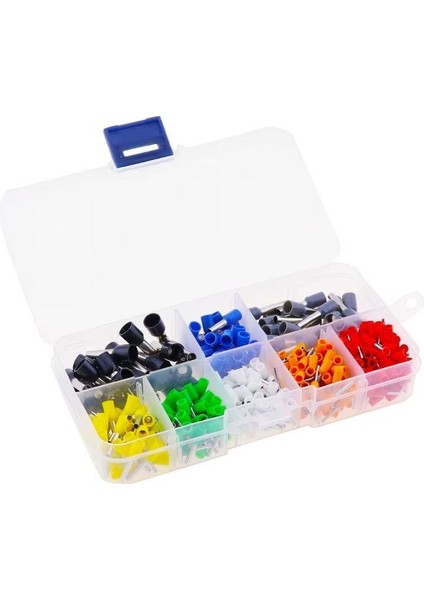 Hatfon 400 Adet Izoleli Kablo Pabucu Yüksük Seti 0,5MM²-6,00MM² 8 Çeşit Şeffaf Çantada indirimleri