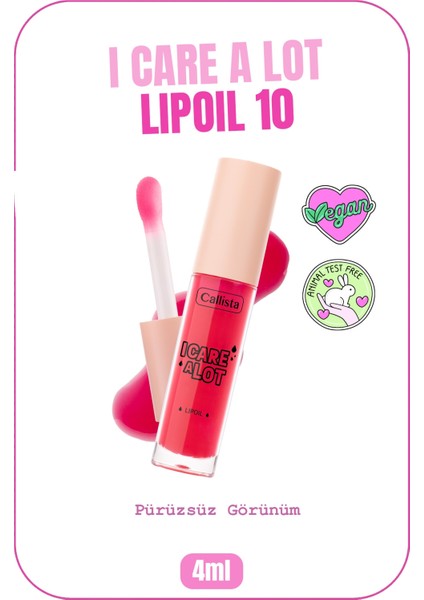 I Care A Lot Lip Oil Nemlendirici ve Parlatıcı Dudak Bakım Yağı - 10 Sweetie Pink - Pembe