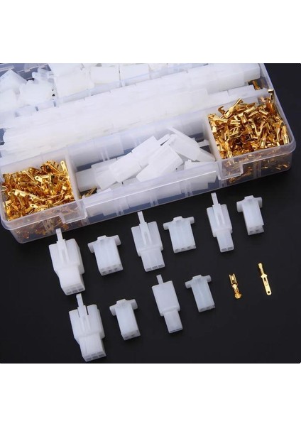 Hatfon 580 Adet Otomotiv Motor Konnektör Terminal Seti 2,8mm 2-9 Pim Takım 5 Çeşit Şeffaf Çantada fiyatları