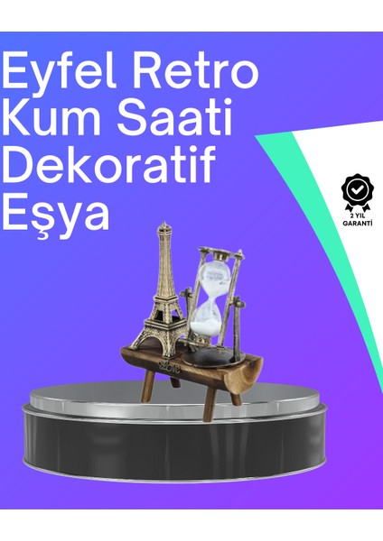 Klasik Tasarımlı Ahşap Kum Saati – Ev ve Ofis Için Masaüstü Aksesuarı - FEİ8901-8155