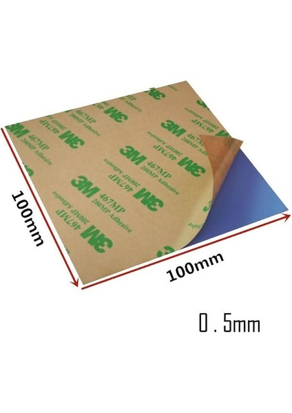 0.5mm 10X10CM Chipset Soğutucu Termal Pad Ped - Çift Taraflı Yapışkanlı - Mavi - 3.6W/M.K fiyatları