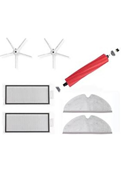 Q7 Max Plus Uyumlu 5 Parça Yeni Nesil 6 Kollu Yan Fırçalı Süpürge Aksesuar Seti indirimleri