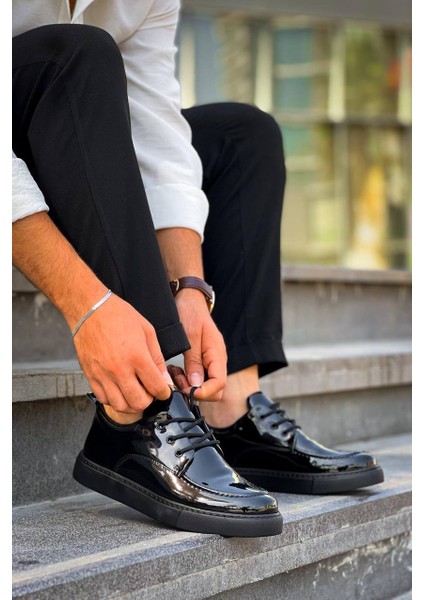 Kb-X5 Kuback Kömür Rugan Günlük Erkek Ayakkabı modelleri