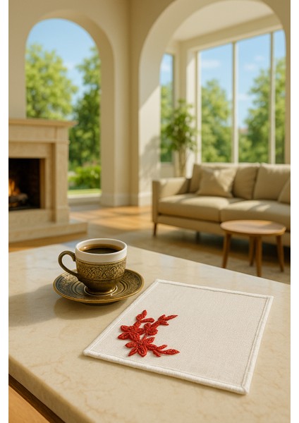 El Emeği Premium Kahve Sunum Altlığı – Nakışlı Şık Sunumluk,yılbaşı Hediyelik Özel Ürün modelleri