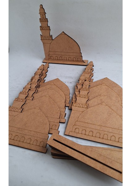 10 Adet Ahşap Mescidi Nebevi Boyama Seti, Dini Aktivite ve Etkinlik Malzemesi modelleri