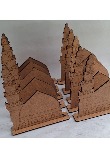 10 Adet Ahşap Mescidi Nebevi Boyama Seti, Dini Aktivite ve Etkinlik Malzemesi fırsatları