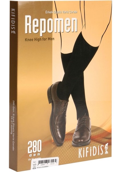 280 Den. 19-21 Mmhg Erkek Diz Altı Varis Çorabı (Repomen) fiyatları