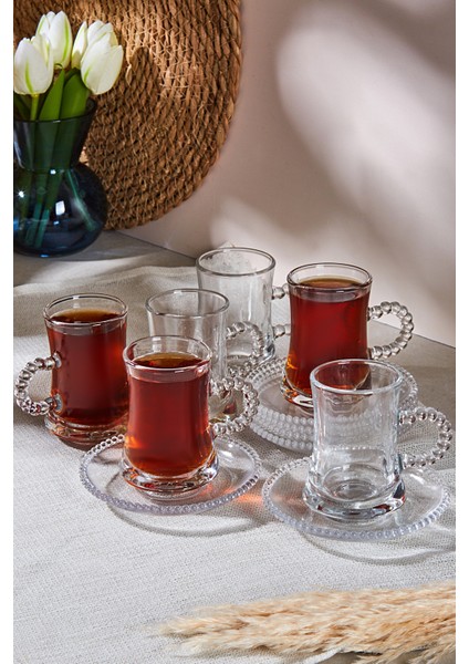 Perotti pearl 12 Parça 6 Kişilik Çay Bardağı Seti 180 ml