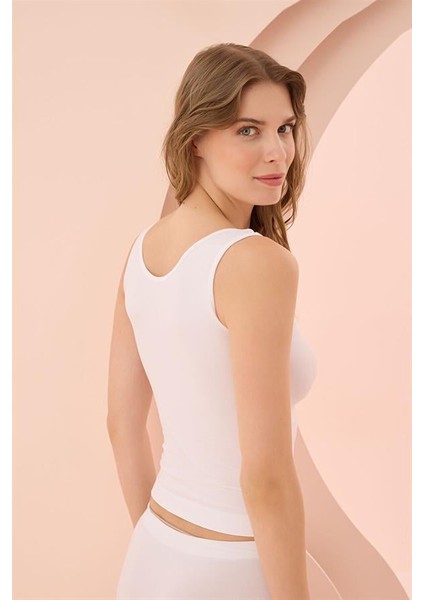 Arias Closet Geniş Askılı Beyaz Ribana Atlet modelleri