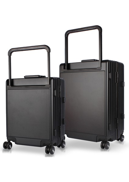 Luna Pc Policarbon 2'li Valiz Seti (Kabin ve Orta) Siyah modelleri