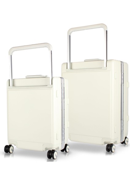 Luna Pc Policarbon 2'li Valiz Seti (Kabin ve Orta) Krem fiyatları