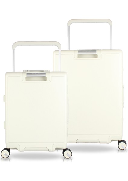 Luna Pc Policarbon 2'li Valiz Seti (Kabin ve Orta) Krem modelleri