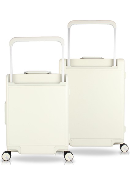 Luna Pc Policarbon 2'li Valiz Seti (Kabin ve Orta) Krem fırsatları