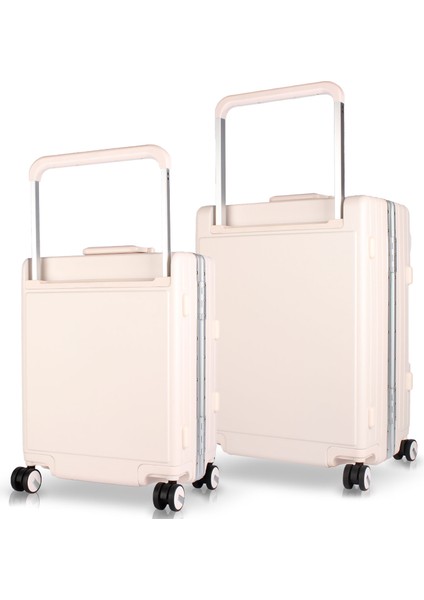 Luna Pc Policarbon 2'li Valiz Seti (Kabin ve Orta) Pembe modelleri
