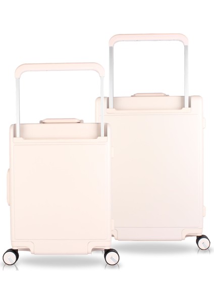 Luna Pc Policarbon 2'li Valiz Seti (Kabin ve Orta) Pembe fırsatları