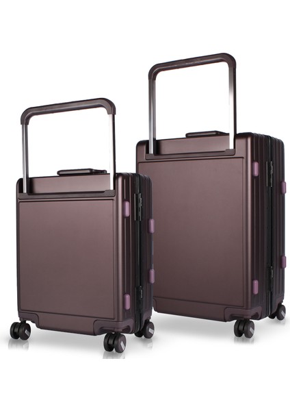 Luna Pc Policarbon 2'li Valiz Seti (Kabin ve Orta) Mor modelleri