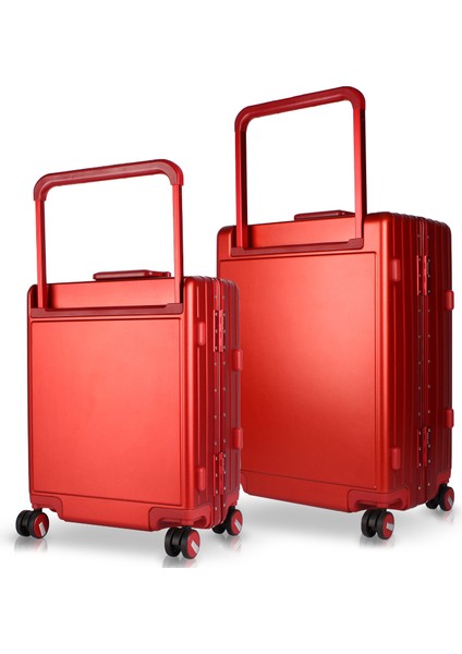 Luna Pc Policarbon 2'li Valiz Seti (Kabin ve Orta) Kırmızı modelleri