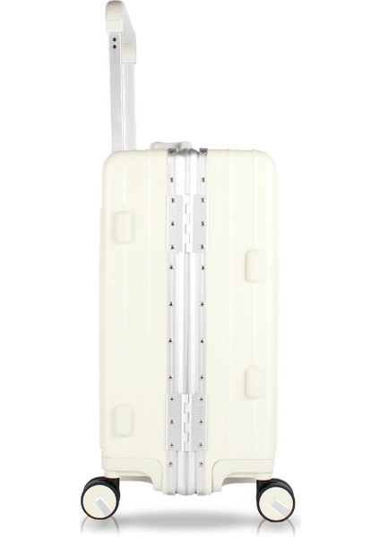 Luna Pc Policarbon Kabin Boy Valiz Krem