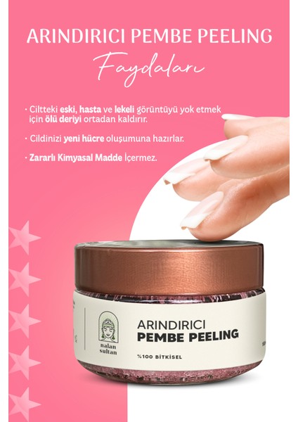 | Arındırıcı Pembe Peeling, Nemlendirir, Ölü Deriyi Arındırır, %100 Bitkisel (150ml) modelleri