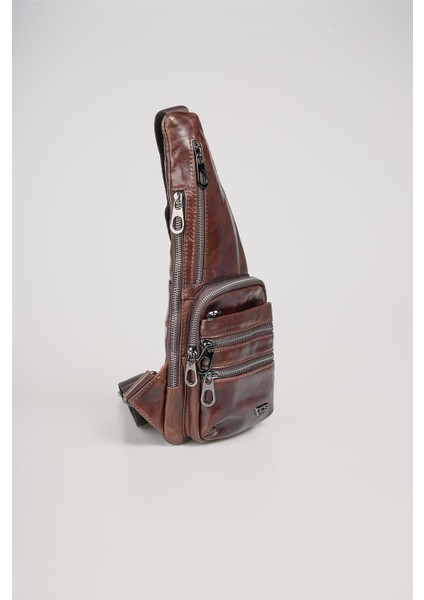 31598 Hakiki Deri Çapraz Çanta