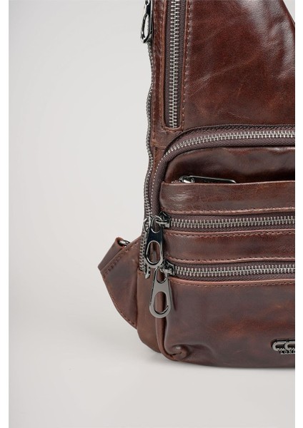 31598 Hakiki Deri Çapraz Çanta