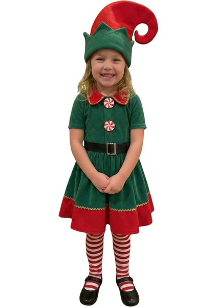 Noel Cini Kız Çocuk Elf Kostümü indirimleri