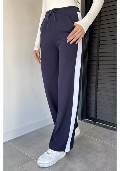 Kadın Yüksek Bel Yan Şeritli Bel Lastikli Palazzo Eşofman Altı P-00019375 fiyatları