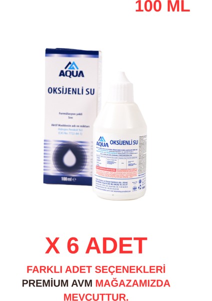 (6 Adet) Oksijenli Su 100 ml | Cilt ve Yüzey Temizliği Için Oksijenle Güçlendirilmiş Formül