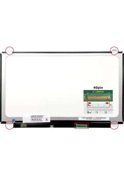 LTN156AT35-P01 Ekran 15.6 Slim 40 Pin Panel