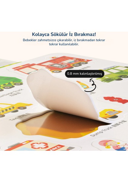 Yeniden Kullanılabilir Jel Çıkartma Seti - Hareketli Hayvan Kasabası