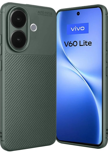Vivo V60 Lite Auto Focus Karbon Kapak - Koyu YEŞIL-(5796) - FEİ9844-6872